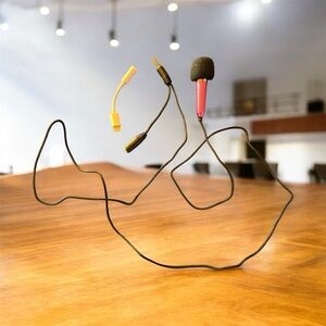 Pink and Black Wired Microphone Headset